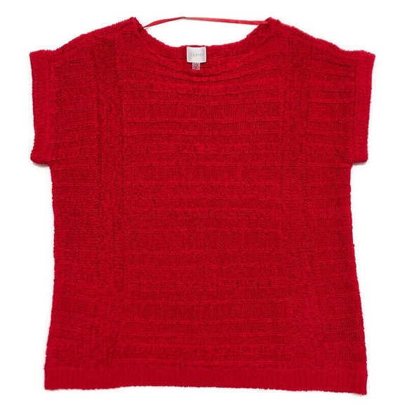 CUPIO Soft Textured Knit Sweater Short Sleeves, LG - Picture 6 of 15